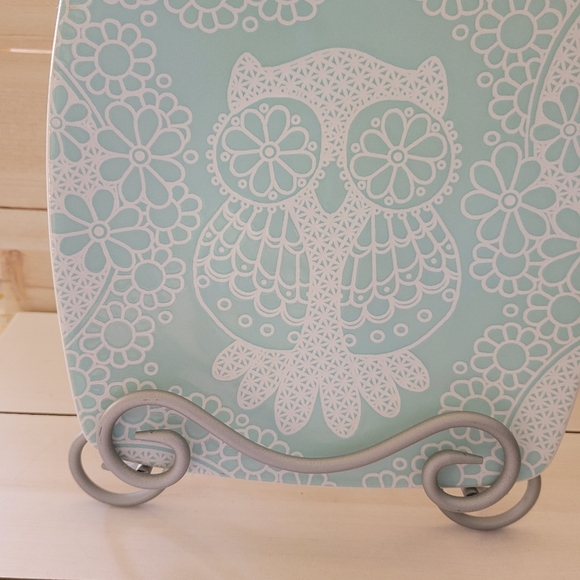 ROSCHER Seafoam Green LACE OWL 🦉 Collection Plate - Picture 3 of 7